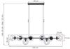 Siena Black Hanging Lamp 8-Flat Clear Lamp E14