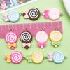 10 Multicolor Resin Bow Lollipop Charms for DIY Jewelry