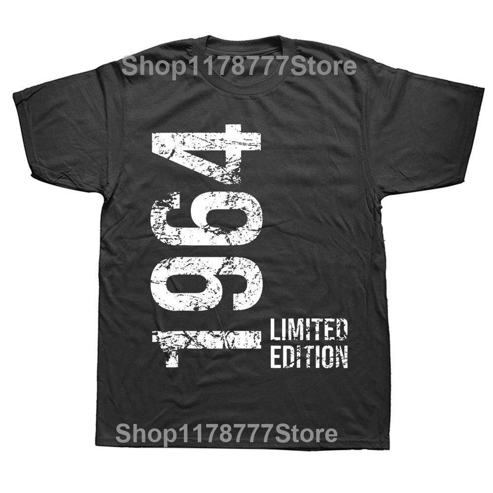 

Vintage 1964 60th Birthday 60 Years Old Retro T Shirt Graphic Cotton Streetwear Short Sleeve Birthday Gifts Summer Style Tshirt 4XL
