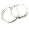 Les Trésors De Lily [M8929] - Silver Hoop Earrings 'Torsades' Silver (rhodium-plated) - 35x3 Mm