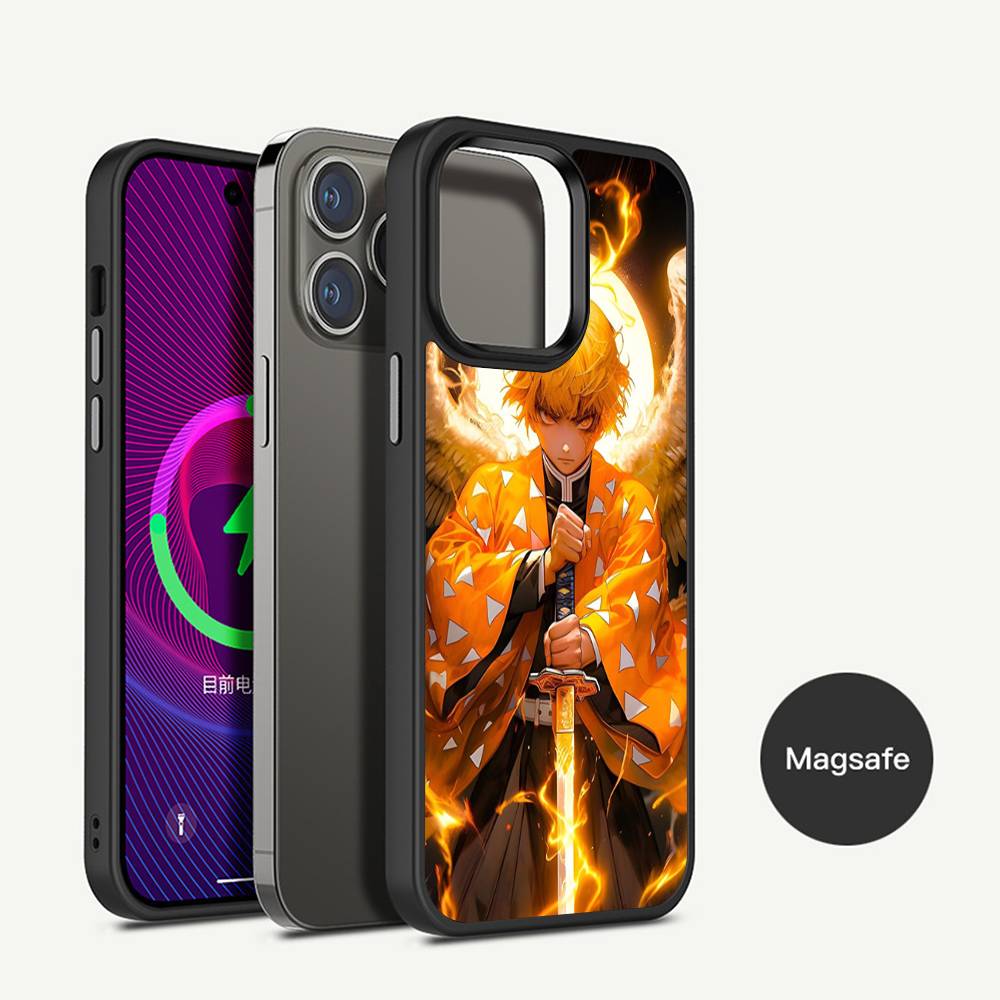Zenitsu Agatsuma Phone Case Magnetic Case For iPhone 17 16 14 13 12 11 15 Pro Max For Wireless Charge Cover