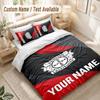 Custom Name Bedding Set 3 PiecesBayer Leverkusen Football Print Duvet Cover + 2 Pillowcases Soft Bed Decor