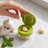 Convenient Kitchen Garlic Press And Chopper, with Storage Container, Stainless Steel Chopper Tool Blade Manual Mincer, for Food Prep Container