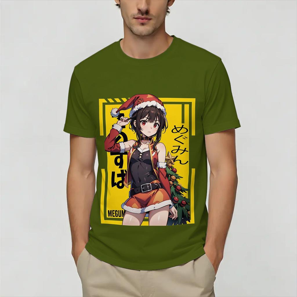 Harajuku T Shirt Summer Megumin KonoSuba Fashion T Shirts Cotton Tshirt for Unisex Y2K Retro Plus Size Short Sleeve Tees