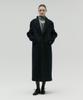 Salty Pebble Knitted Combi Sleeve Long Coat [Navy]