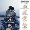 Hockey Lifestyle Eat Sleep Play Repeat Live Love Throw Customize Text Comfortable Texture Versatile For Sofa Couch Office Bed Picnics Allseason Use