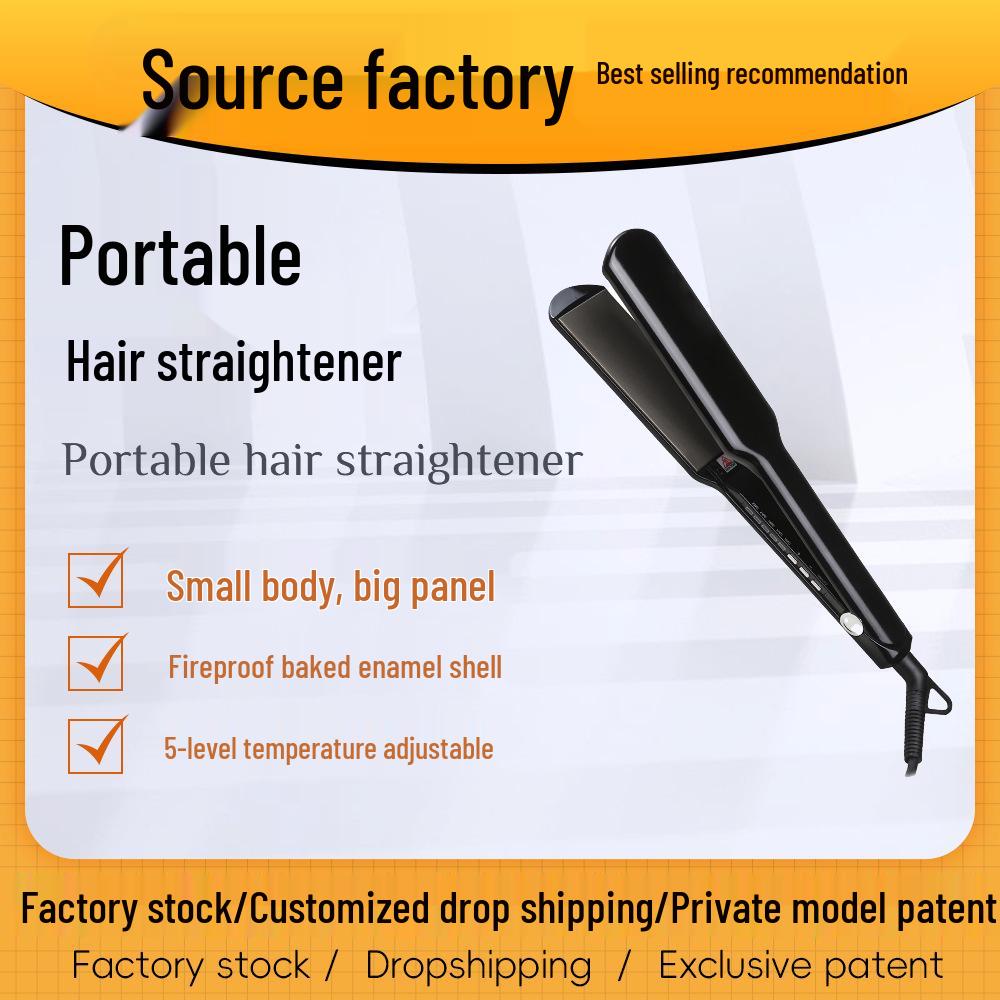 

Compact Ceramic Hair Straightener: Gentle on Hair, Slim Design, Efficient Electric Heating. Black US Plug белый