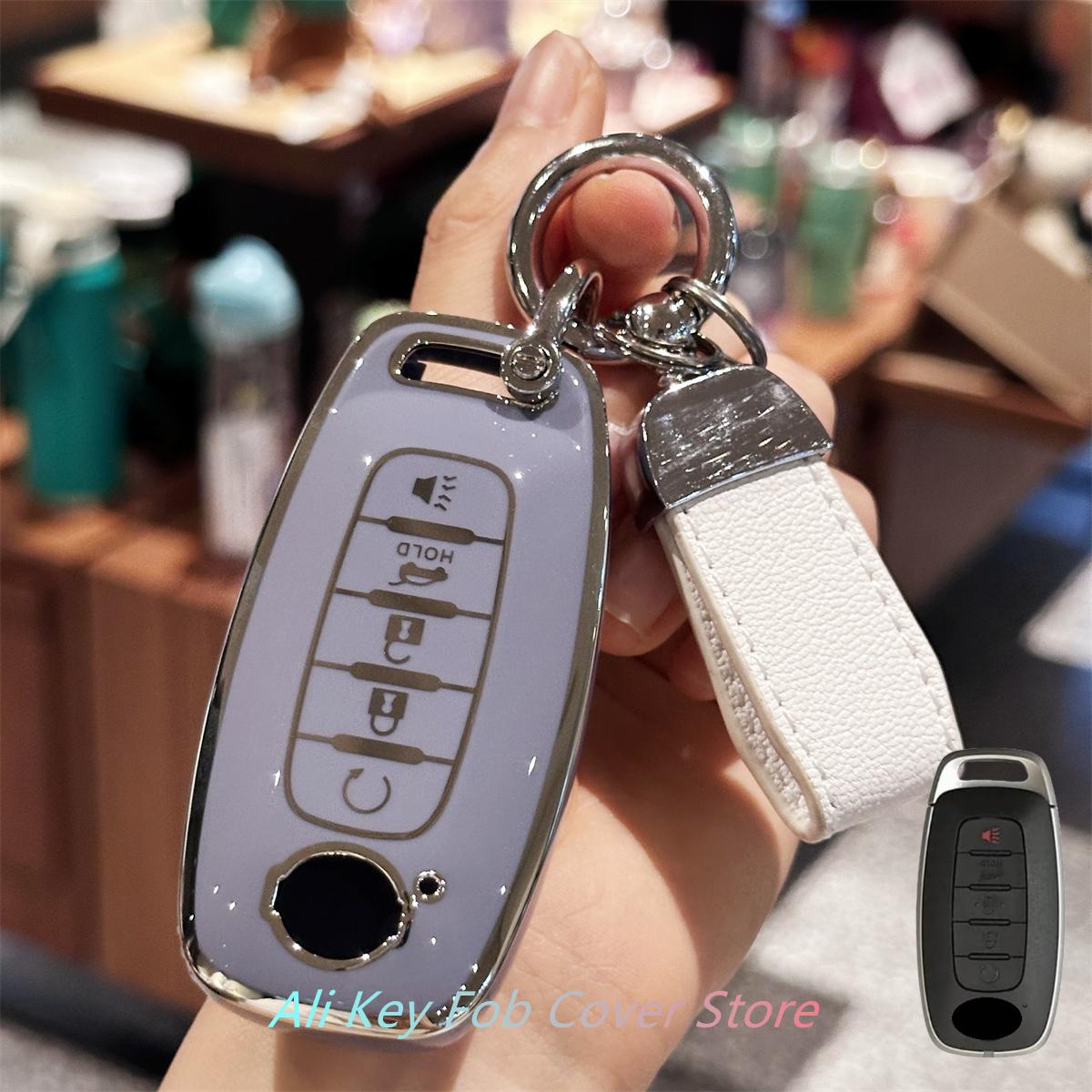 

Чохол для ключа-брелока зі шнурком-ланцюжком для 2023 Rogue для Nissan Pathfinder 2024 5 кнопок