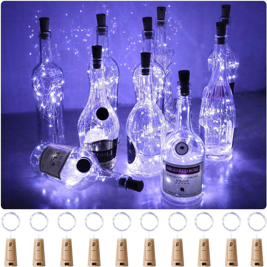 2Meters 20 LED Beads Wine Bottle Lights with Cork 20LED Mini Fairy Christmas Lights