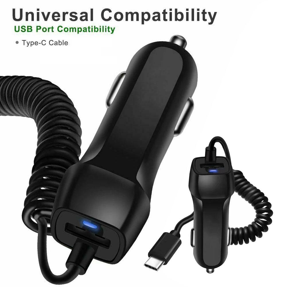 Car Charger TypeC Cable Fast Charging Auto USB Truck Car Charger for Samsung S21 S22 S23 Quick Charge QC3.0 Car Charger