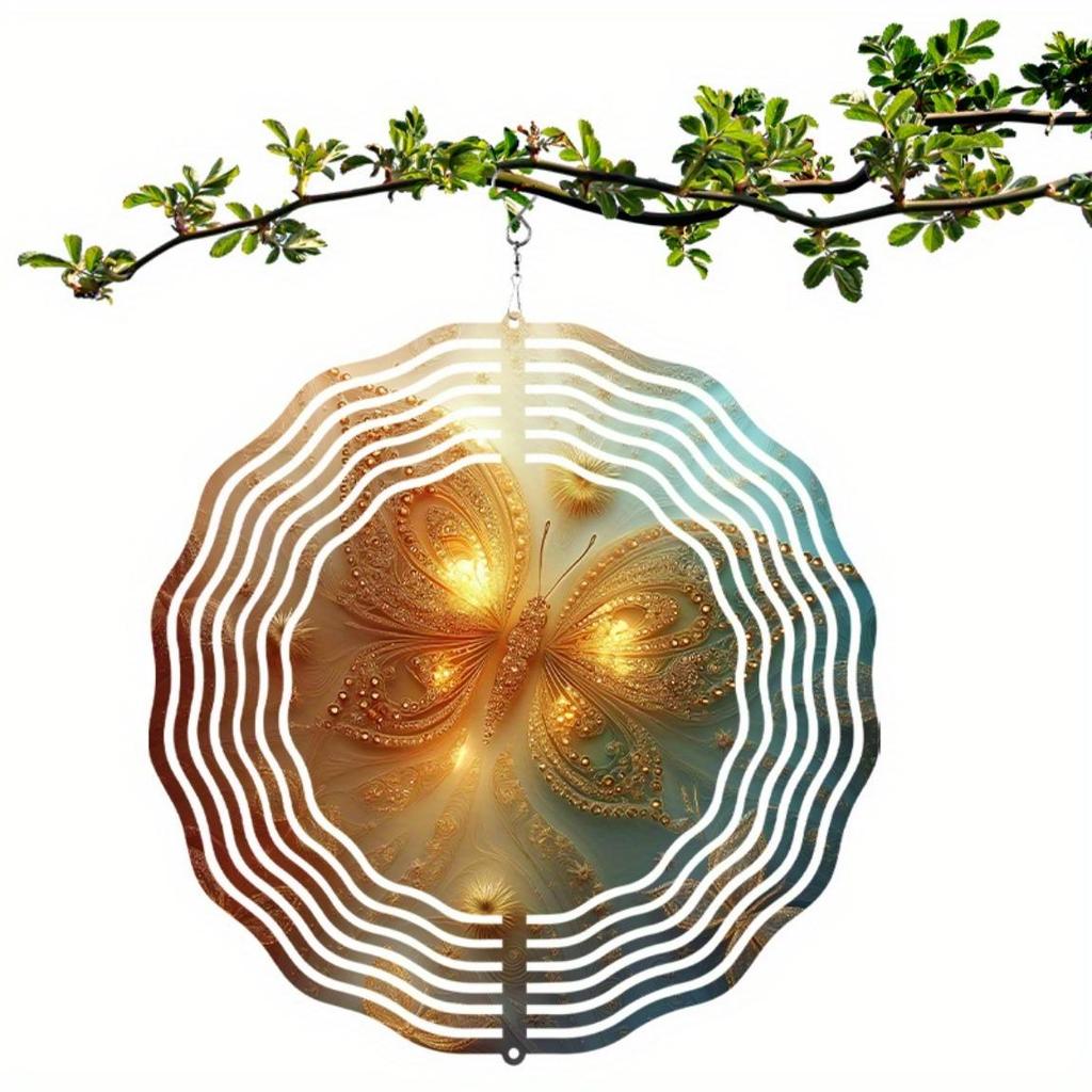 10 Inch Hanging Wind Chime for Outdoor Garden Balcony Decor Spring Summer Decoration with 360 Rotating Hook Artistic Design Great Gift for Friends