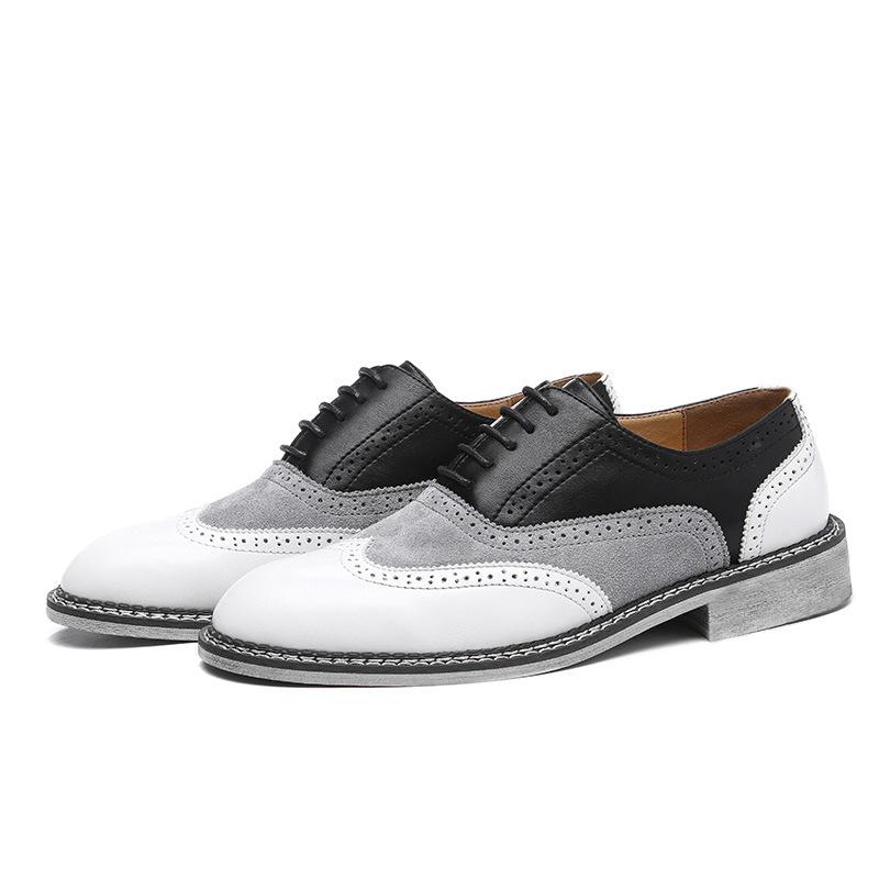 Brand Size 39-48 Fashion Mens Leather Shoes Wedding Business Dress Nightclubs Oxfords Breathable Working Lace Up Shoes