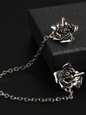 1PC Unisex Trendy Temperament, Rose Tassel Brooch Collar Clip, Fashionable Outfit, Banquet Party, Holiday Gift