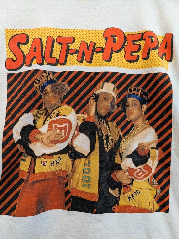 Salt-N-Pepa Gift For Fans White T-Shirt Cotton All Size Unisex T-Shirt L