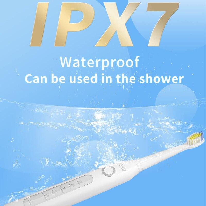 Seago 507 Electric Toothbrush Pink & White Set Adult Rechargeable Tooth Brush 5 Brushing Modes