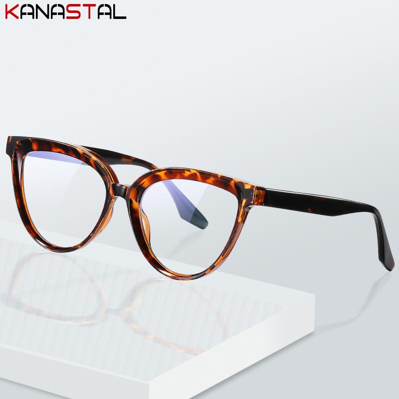 Women Cat Eye Reading Glasses Prescription CR39 Optical Lenses Myopia Eyewear Blue Light Blocking Computer TR90 Eyeglasses Frame