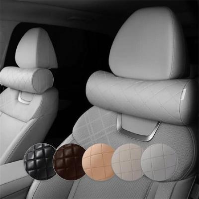 New Car Neck Pillow Car Seat Headrest Pillows Auto Safety Cylindrical Diamond Embossed Neck Support Cover Cushion Head