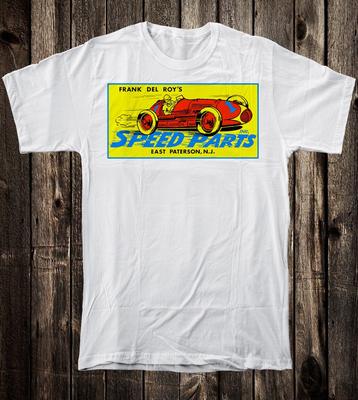 Retro Hot Rod T-shirt Frank Del Roy Speed Shop NJ Dragrace