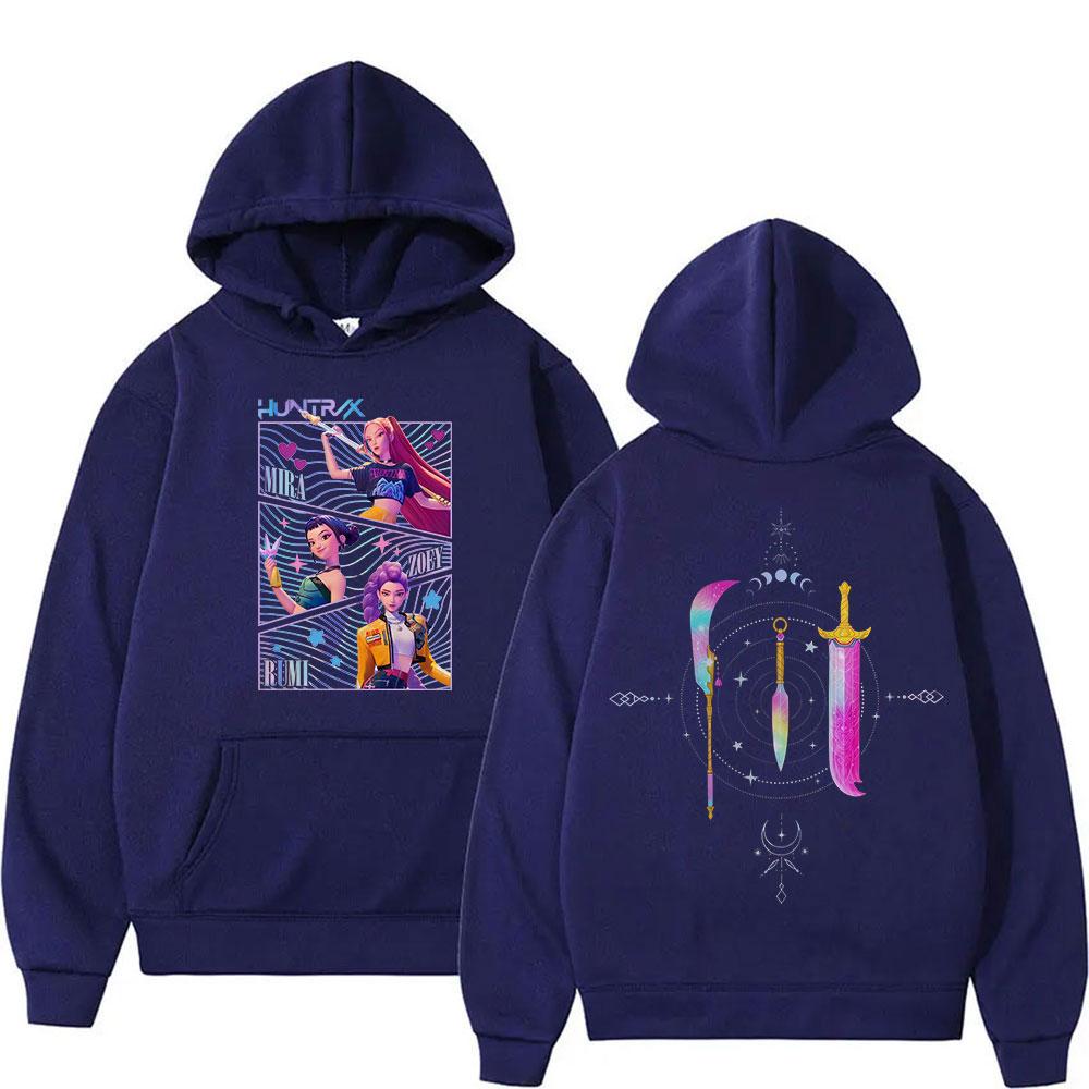 Demon Hunters Mira Rumi Joey KPop Movie 2025 Hoodie Men Women Fashion Aesthetic Oversized Sweatshirt Vintage Long Sleeve Hoodies