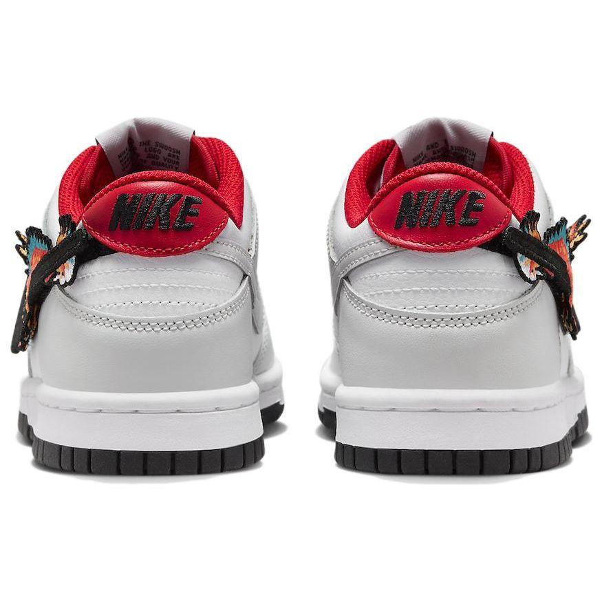 Nike Dunk Low GS Ejderha Yılı Çocuk Sneaker'ları Gri Beyaz Üniversite-Kırmızısı FZ5528-101