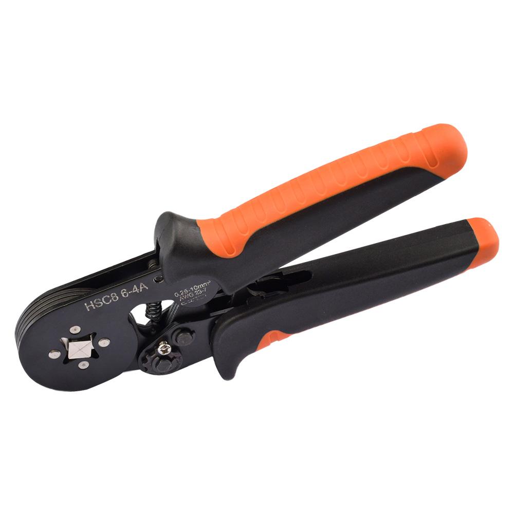 

Ferrule crimping tool HSC8-6-4A Multifunctional crimping pliers 0.25-10mm ² Tubular pliers for wire end crimping terminals чёрный