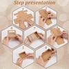 12pcs Square Kraft Paper Gift Box Drawer Box with Window Paper Gift Packaging Box for Party Favor Treat Candy Bakery Storage
