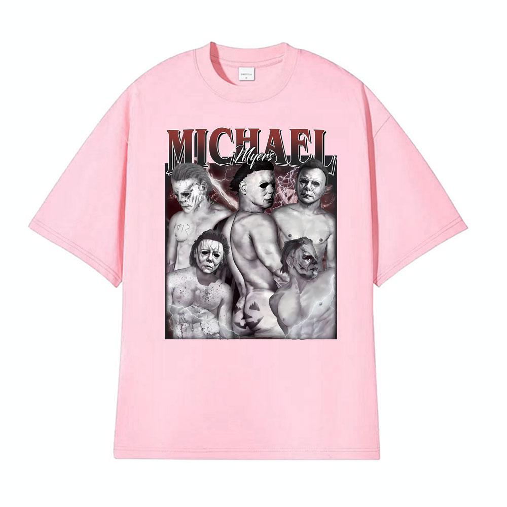 Michael Myers Sexy Vtipná Halloweenová Grafická Trička Unisex Dámské Oblečení Móda Vintage Tričko Krátký Rukáv Nadměrná Trička