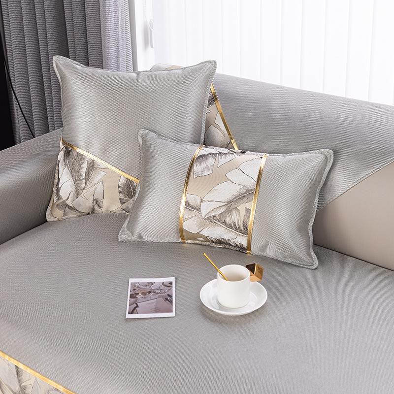 Saltea de vară de înaltă calitate, pernă de canapea, pernă antiderapantă, canapea din piele de lemn masiv, material textil complet acoperit