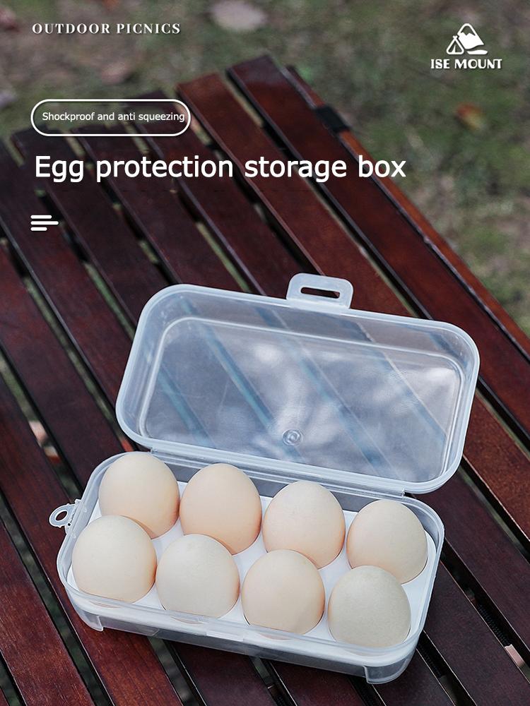 3/4/8 Fächer Eierbox Etui Stoßfest Eierhalter Küchenbehälter Etui Transparent Organizer für Outdoor Camping Picknick