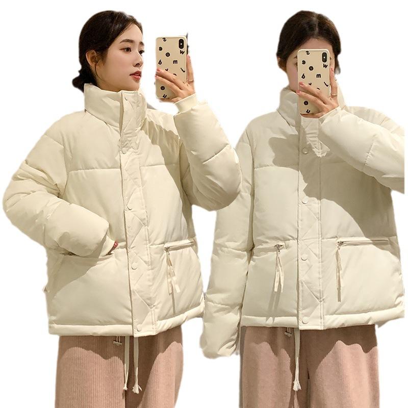 Stand-up Collar Short Down Cotton Clothes Women's Winter New Women's Clothing Loose Small Bread Clothes Jacket