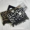 Vintage Y2K Leopard Print Scarf: Warm, Stylish, Versatile Shawl for Autumn/Winter