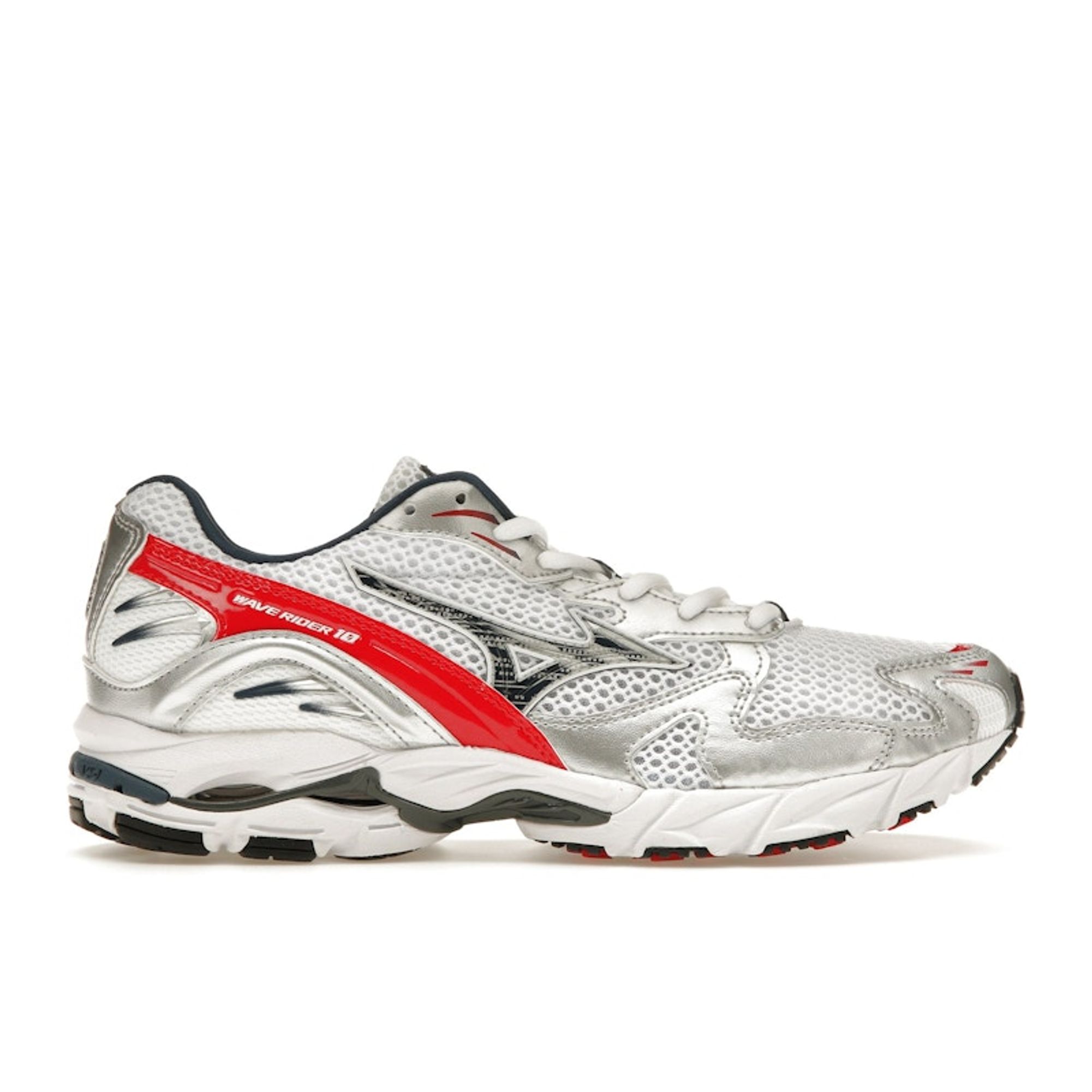 

Mizuno Wave Rider 10 OG Pack - High Risk Red Unisex Sneakers White Insignia-Blue D1GA210408 42.5