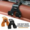 Car Logo Seat Back Hooks Headrest Hanger Clip Double Hooks Interior Accessories For Cherokee Wrangler JK Gladiator Compass