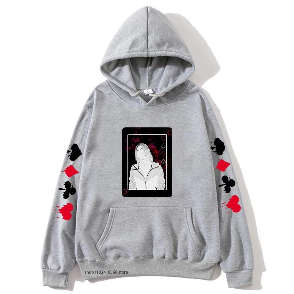 Anime Alice In Borderland Hoodies Kawaii Cartoon Chishiya Unisex Autumn Winter Fleece Sweatshirt