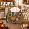 1pc Rustic Botanical Tissue Box Holder with Pumpkin Sunflower Vine - Multifunctional Tissue Dispenser Suitable for Bedroom, Living Room, Car, Picnic P