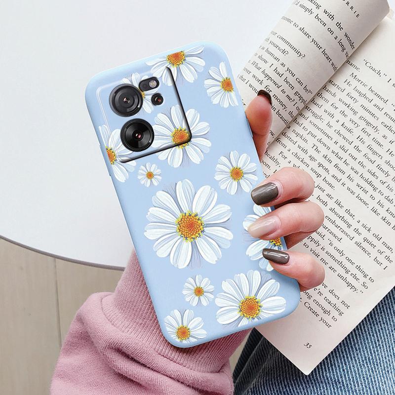 For Xiaomi 13T Pro Case TPU Soft Silicone Coque Flower Pattern Cartoon Painted Phone Cover For Xiaomi 13T Back Protection Capa