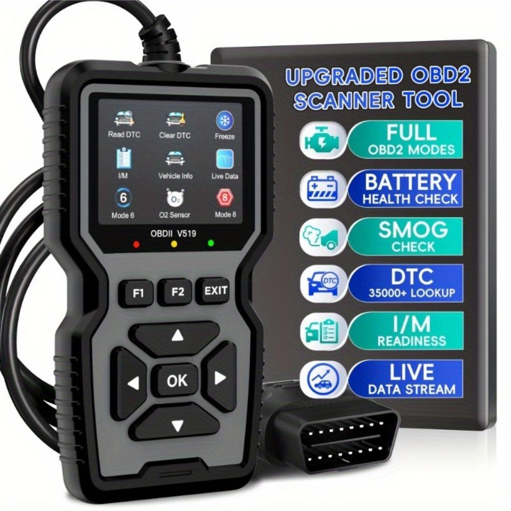 

OBD2 Scanner Live Data Professional Mechanic OBDII Diagnostic Code Reader Tool For Check Engine Light Тестування напруги акумулятора чорний