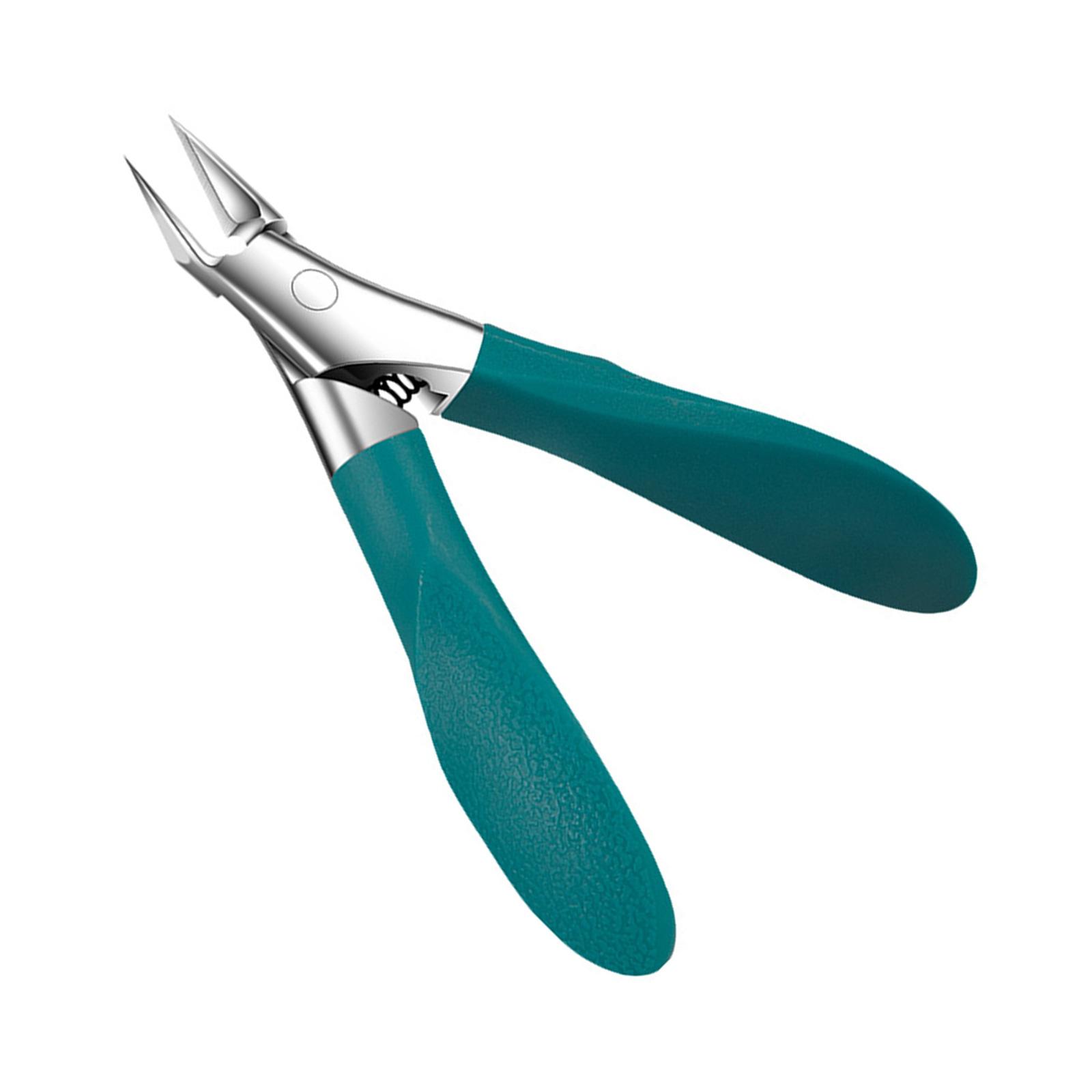 

Профессиональные кусачки для вросших ногтей. Эргономичный дизайн из нержавеющей стали для толстых ногтей и омертвевшей кожи. зелёный