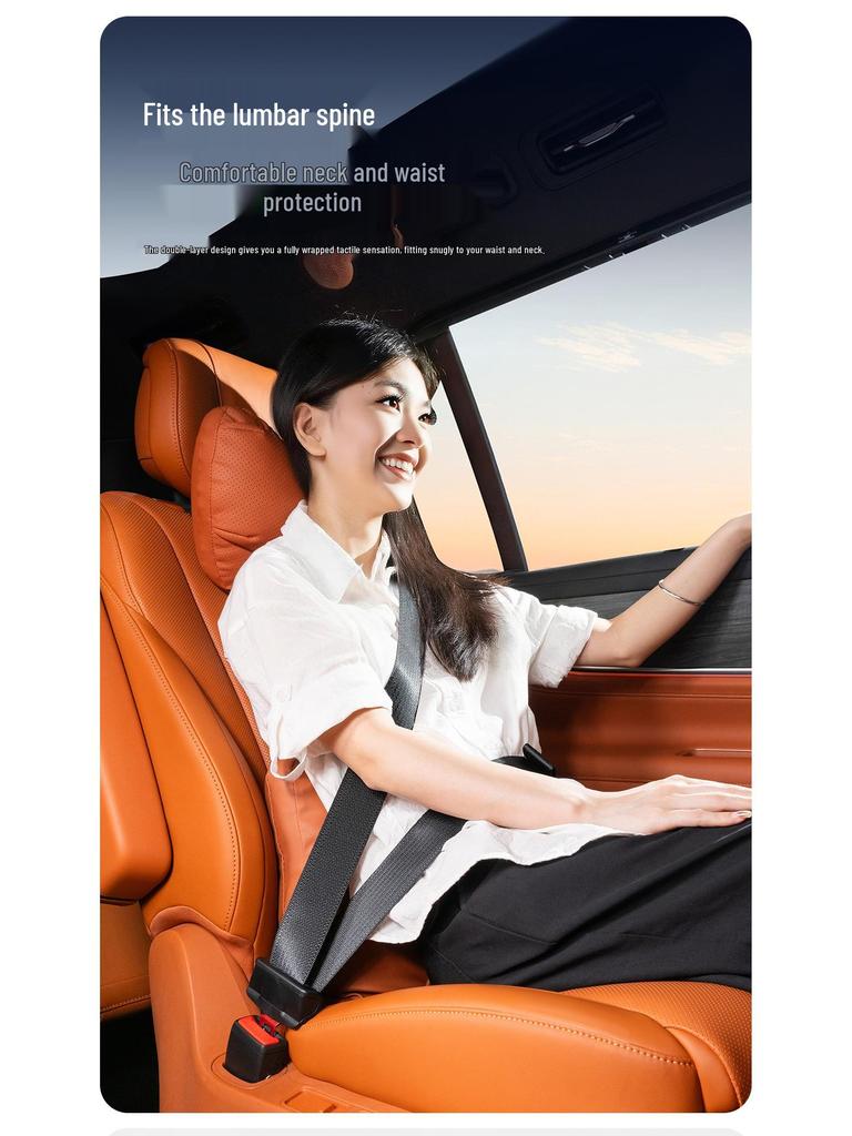 BMW Kopfstützen-Nacken- und Lendenwirbelstützkissen-Set für 3er/5er Serie & X1/X3/X5/X6 - Universell, Ganzjahres