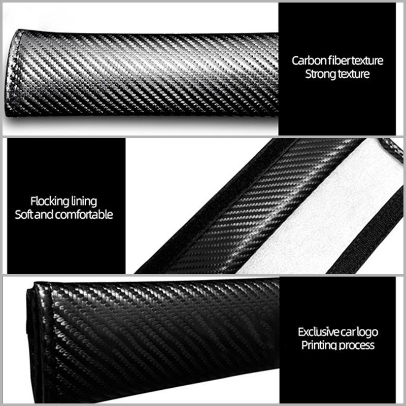 cxpzhg1 2pcs/set Carbon Car Styling Seat Belt Pad Seat belt Cover Car Accessories For Mitsubishi lancer asx outlander pajero l200 galant