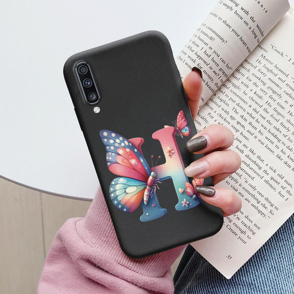 Colorful Letter Love Flower Butterfly Phone Case For Samsung Galaxy A50 A50S A06 A10 A11 A07 Girls Shell Shockproof Bumper Cover