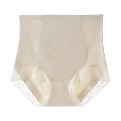 Jacquard Underwear Ice Silk Panties Ladies High Waist No Trace Tummy Tuck Comfort Panty