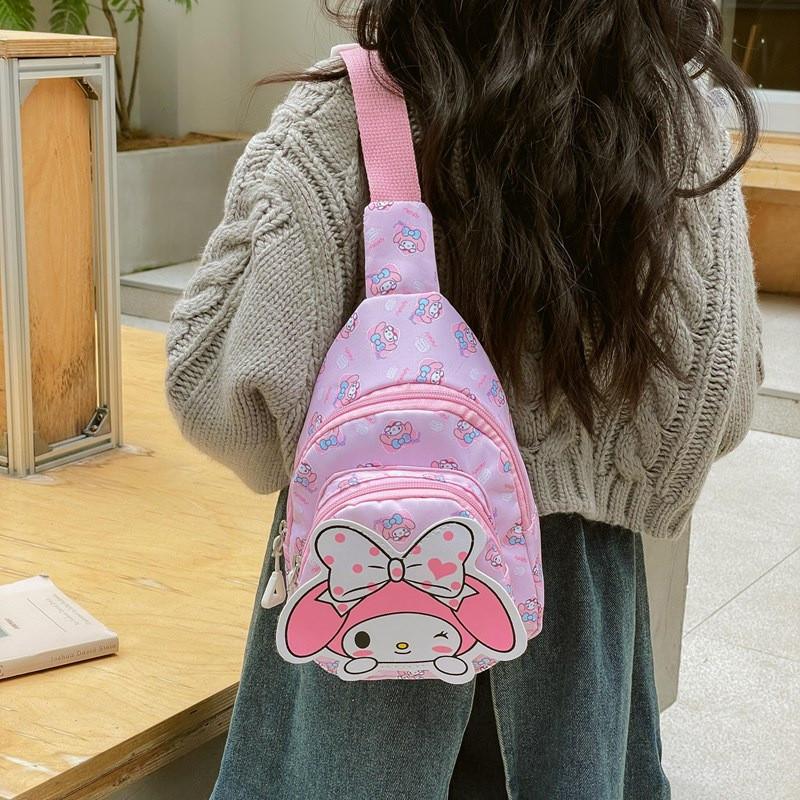 Disney Kt Kids Nylon Chest Bag With Cartoon Print For Toddlers And Boys Girls