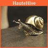 Solid Snail Brass Ornaments Tea Pet Vintage Copper Simulation Decorations Toy