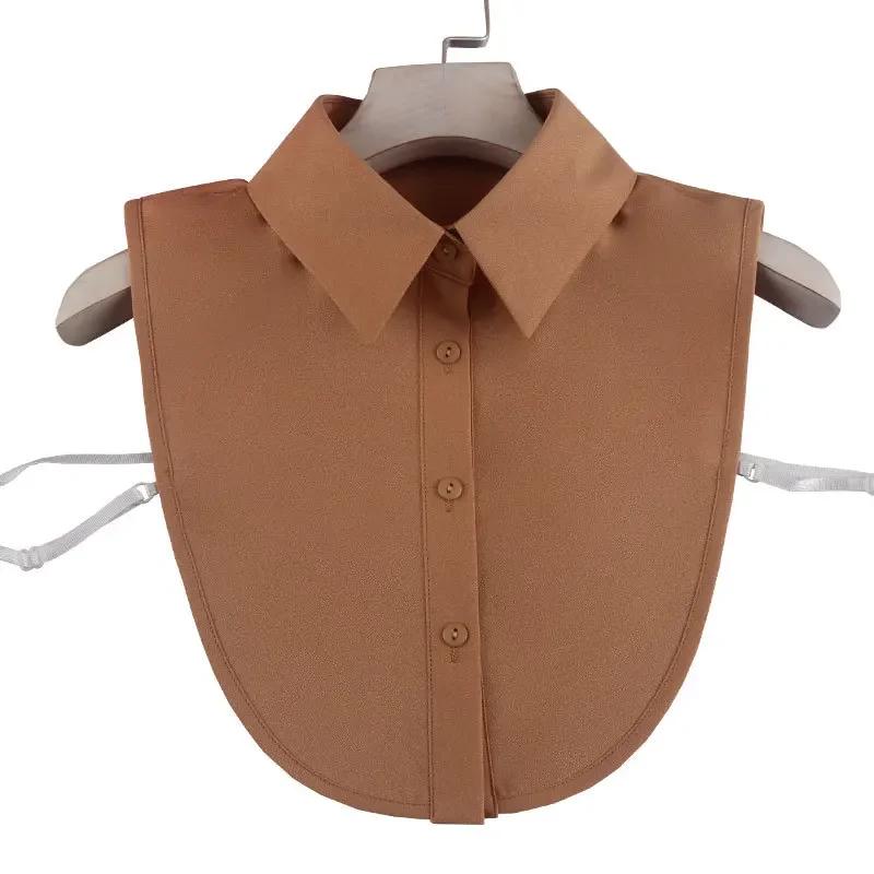 Solid Color Fake Collar for Women's Half Shirt Blouse Vintage Detachable Collar Shirt False Collar Women Clothes Accessories