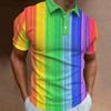 Trendy Vertical Striped Short-sleeve Polo, Casual and Versatile for Daily Wear.