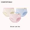 Yimian Women's 7A Antibacterial Pure Cotton Seamless Briefs 3-Pack