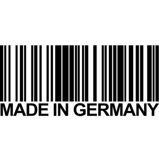 15,6 x 6,8 cm MADE IN GERMANY Čárový kód Cool Vinyl Decal Samolepka na auto Příslušenství