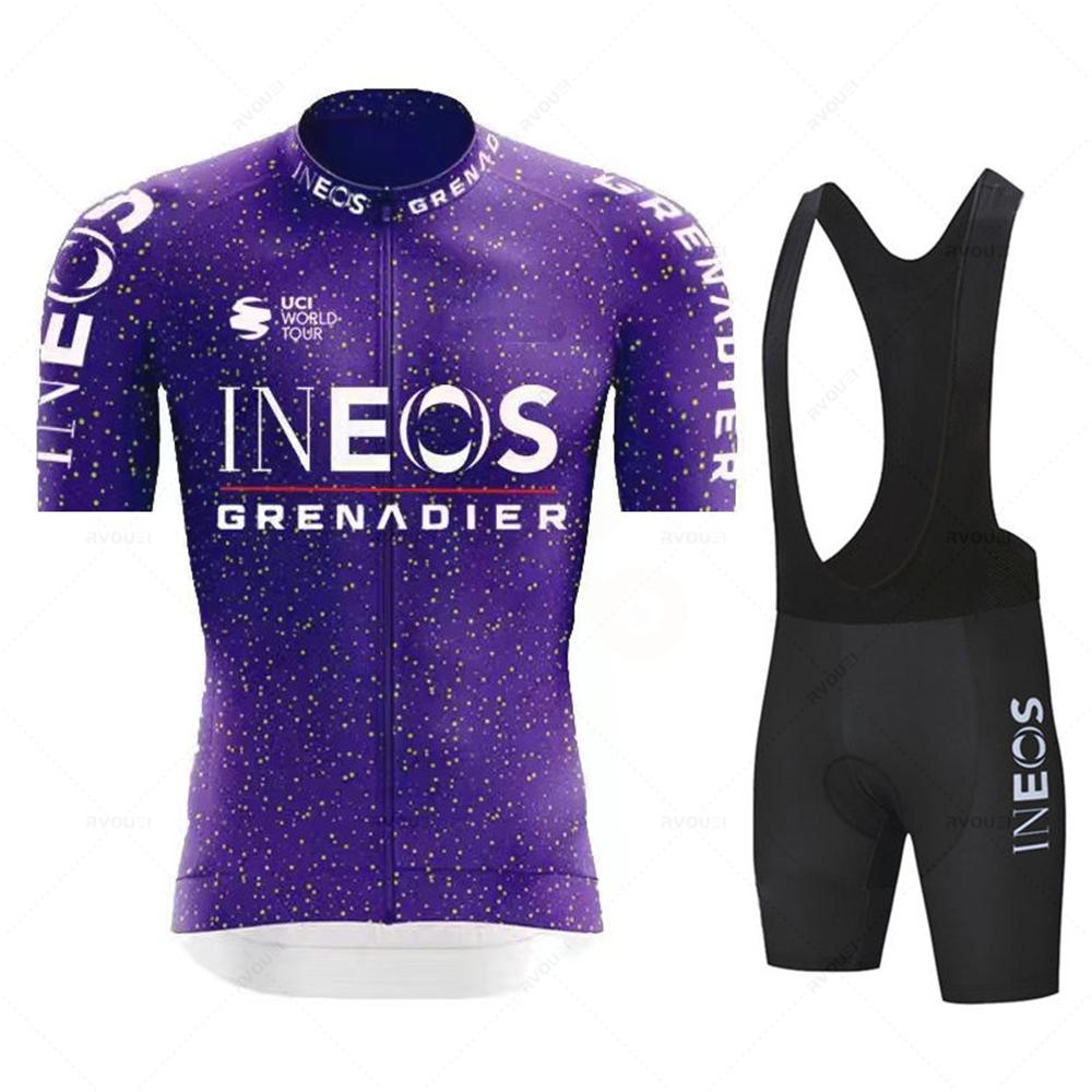

2026 INEOS Pro Team Cycling Jersey Set Summer Breathable Road Bicycle Suit Riding Uniform Bike MTB Clothing New Sports Cycling Kits 4XL