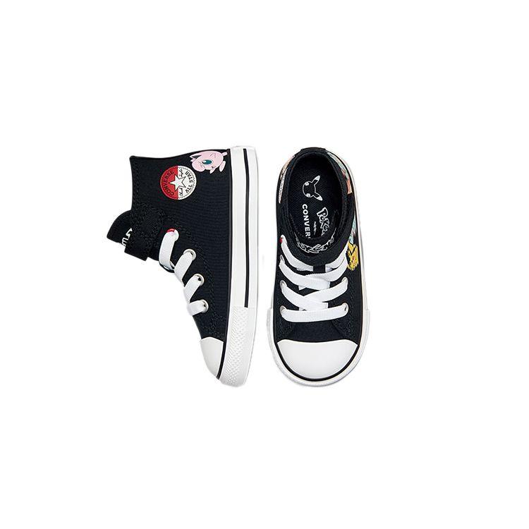 Pokemon x Converse Chuck Taylor All Star High TD Erste Partner Baby Sneaker Schwarz Multi Weiß A01229C